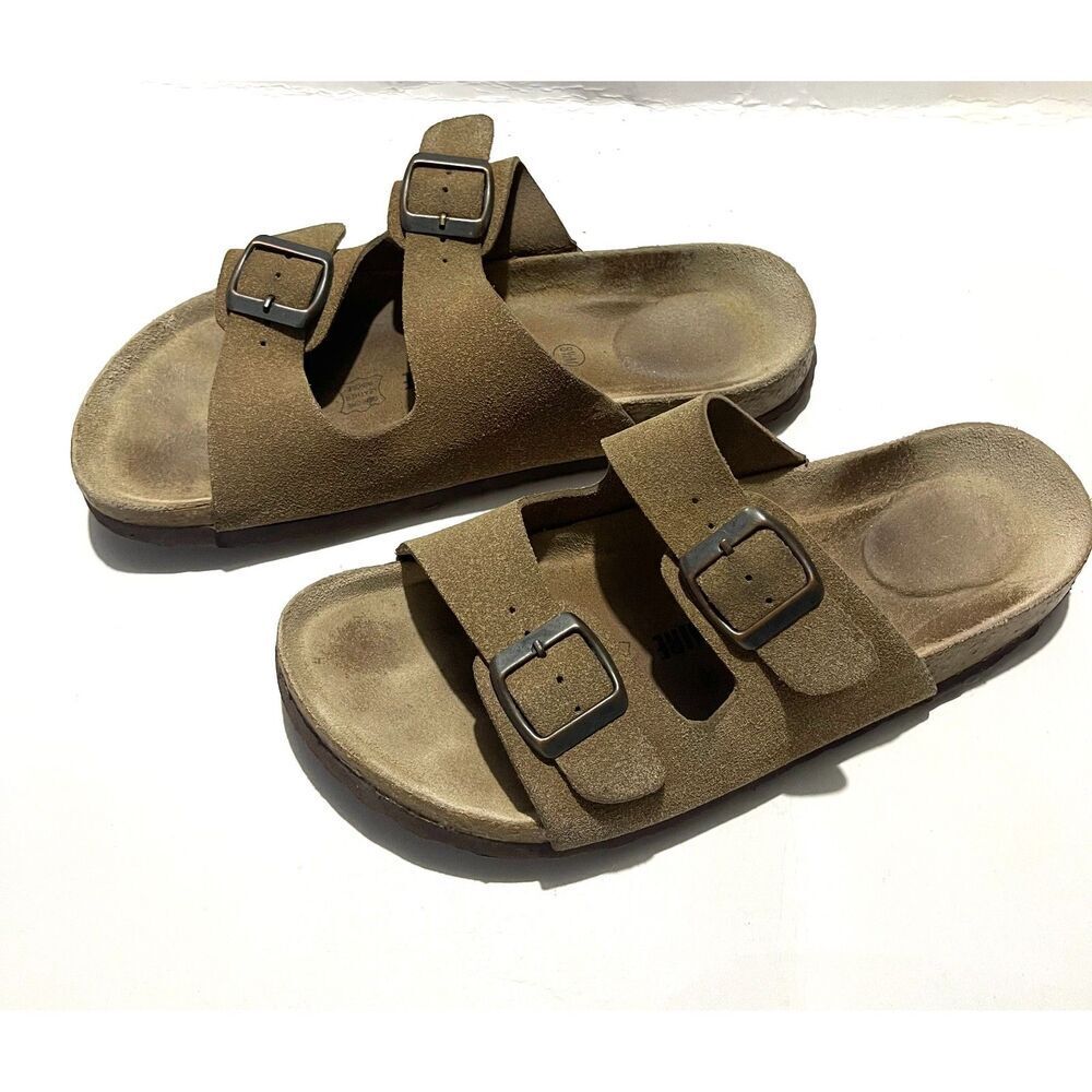 Cushionarie sandals brown buckles comfy summer women's 8.5